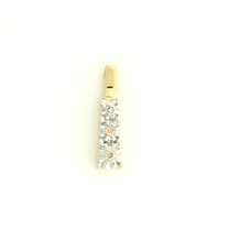9ct 5pt DIA ILLUSION SET 3 STONE PEND  =