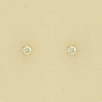 9ct 20pt DIAMOND CLAW SET STUDS       1Q