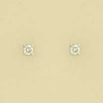 9ct WHITE 25pt DIAMOND CLAW SET STUDS 1Q