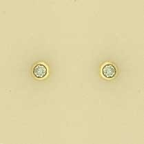 9ct 20pt DIAMOND RUBSET STUDS