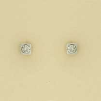 9ct 20pt DIAMOND SET SQUARE STUDS