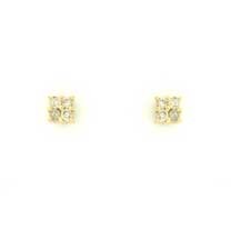 9ct 25PT DIA.SQUARE STUDS