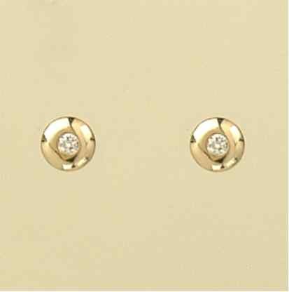 9ct 10pt DIAMOND RUB SET STUDS