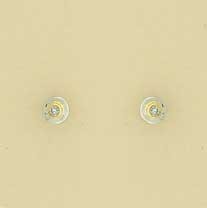 9ct 5pt DIA.YELL./WHITE RUBSET STUDS