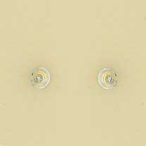 9ct 10pt DIA.YELL./WHITE RUBSET STUDS