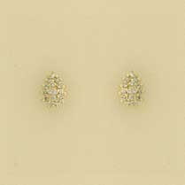 9ct 10pt DIAMOND TEARDROP CLUSTER STUDS