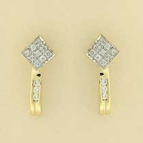 9ct 25pt DIAMOND SET FANCY STUDS