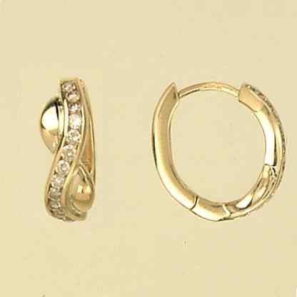 9ct 69pt DIAMOND HINGED HOOPS