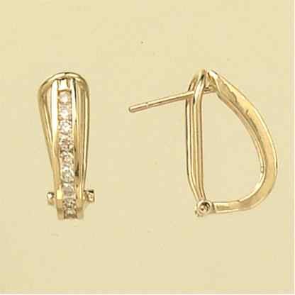 9ct 50pt DIAMOND HINGED STUD HOOPS