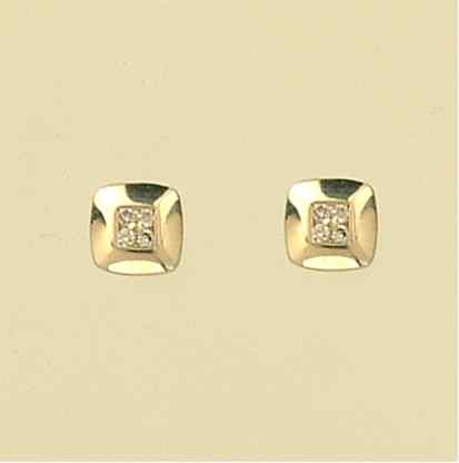 9ct 10pt DIAMONDS/SQUARE SETTING STUDS