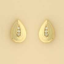 9ct 10pt DIA.SET FANCY TEARDROP STUDS