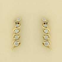 9ct 50pt DIAMOND ARTICULATED STUDS