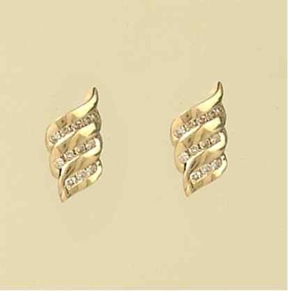 9ct 25pt DIAMOND CHANNEL SET FANCY STUDS