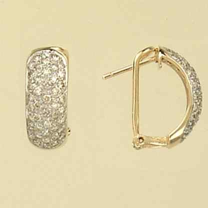 9ct 1ct DIAMOND CLIP FIT HOOP STUDS