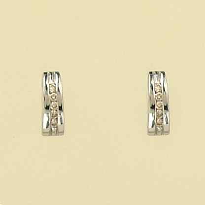 9ct 16pt DIAMOND CHANNEL SET STUDS