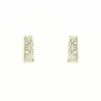 9ct 5pt DIA ILLUSION SET 3 STONE STUDS