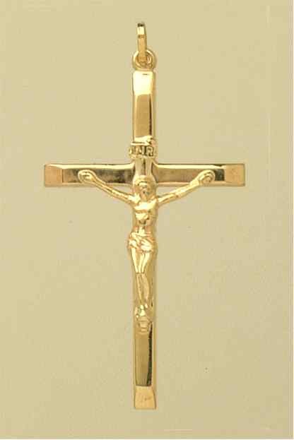 GPC 40x24mm HOLLOW BEVEL END CRUCIFIX