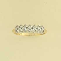 9ct 25pt DIAMOND FANCY 1/2 ETERNITY RING