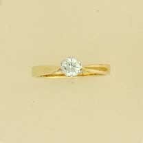 9ct 25pt DIAMOND SOLITAIRE RING- 3RD Q