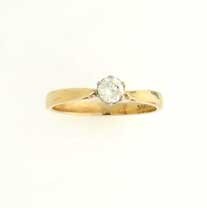 9ct 25pt DIAMOND SOLITAIRE RING- 2ND Q