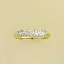 9ct 50pt DIAMOND 5 STONE RING