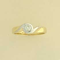 9ct 15pt DIA. FANCY RUBSET SOLITAIRE