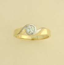 9ct 20pt DIA. FANCY RUBSET SOLITAIRE