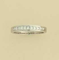 9ct WHITE 50pt PRINCESS CUT DIA.1/2 ET