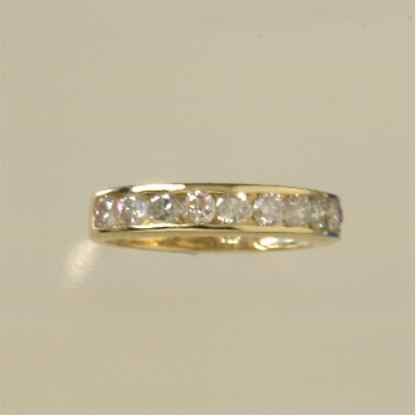 9ct 1.0ct DIAMOND CHANNEL SET 1/2 ET