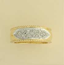 9ct 15pt DIAMOND PAVE SET RING