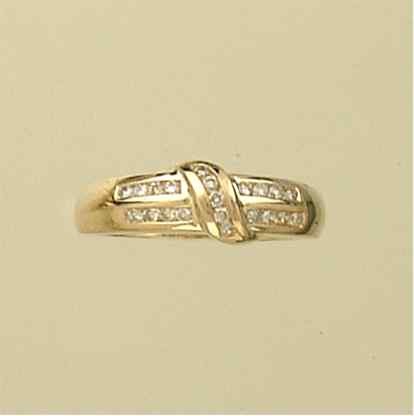 9ct 25pt DIAMOND FANCY CHANNEL SET RING