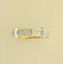 9ct 25pt DIAMOND CHANNEL SET 2 COL.RING