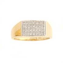 9ct 10pt DIA 13x9mm SQ.TOP RING