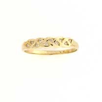 9ct 10pt DIA SET PLAITED TOP FANCY RING