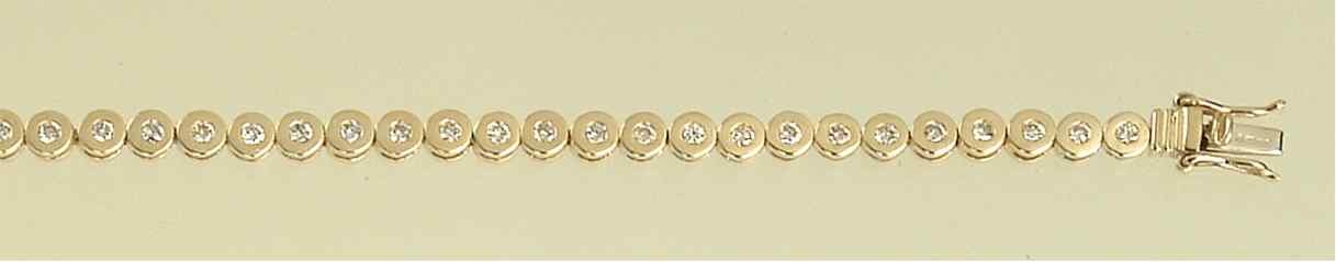9ct 1.0ct DIAMOND LINE BRACELET