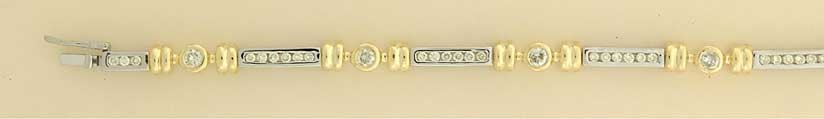 9ct 1.5ct DIAMOND YELLOW/WHITE BRACELET