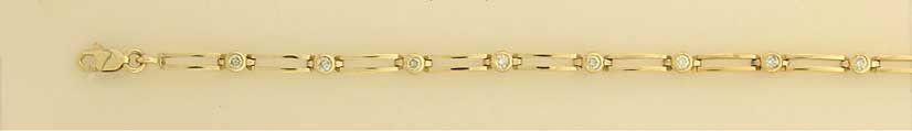 9ct 50pt DIAMOND SET 2 ROW BRACELET