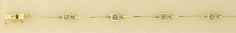 9ct 30pt SQ.DIAMOND SET BAR BRACELET