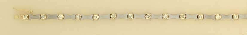 9ct 90pt DIAMOND YELLOW/WHITE BRACELET