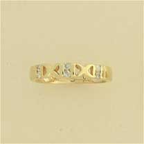 9ct 12pt DIA.SET X MOTIF RING
