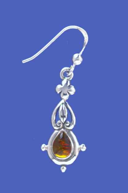 SPC TEARDROP AMBER DROP EARRINGS       =