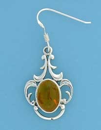 SPC FANCY AMBER DROP EARRING           =