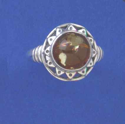 SPC SUN PATTERN 9mm ROUND AMBER RING   -