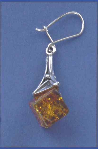 SPC AMBER CUBE FANCY DROP EARRINGS