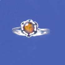 SPC ROUND AMBER CHAIN LINK SETTING RING