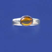 SPC 8x6 HORIZONTAL SET OVAL AMBER RING -