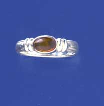 SPC LINED BAND HORIZONTAL AMBER RING