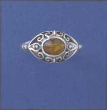 SPC OVAL AMBER FANCY RING