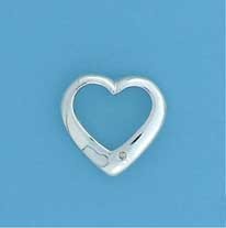 SPC 16mm DIAMOND SET TIF HEART PEND. +C=