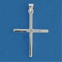 SPC 25x20mm DIAMOND SET CROSS PENDANT +C
